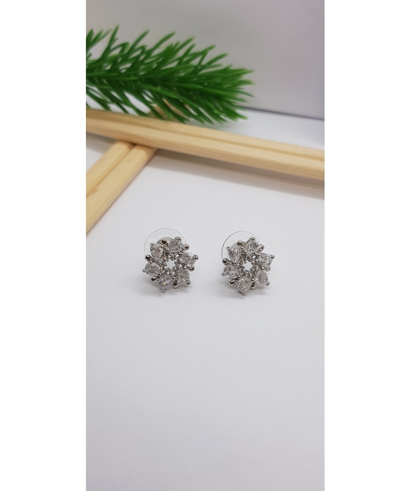 Diamond Flower Earring