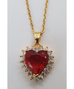 Heart Sapphire Necklace