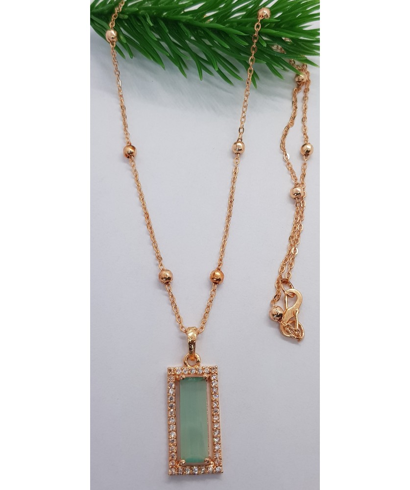 AD Baguette Rose Gold Chain