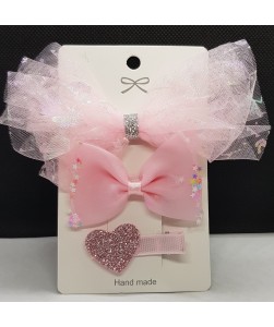 Heart Hair Bow Set